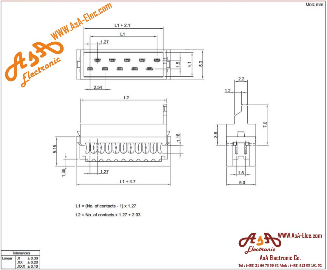 آی دی سی نر سر کابلی قرمز میکرو مچ(دیل سوکت) 12 پین 2.54mm